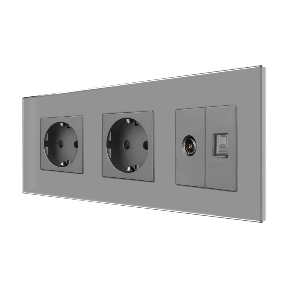 Priza Schuko TV Internet Sticla Luxion - imagine 13