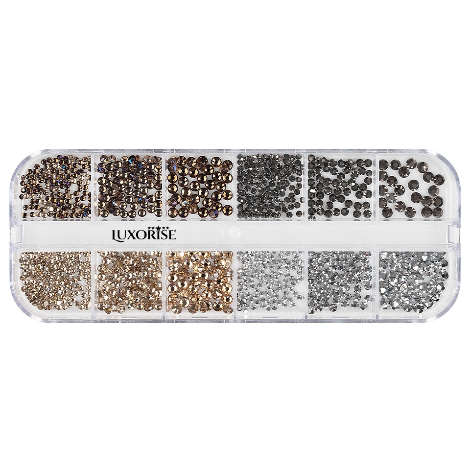 Strasuri Unghii LUXORISE Crystal Look | 12 Modele - imagine 2