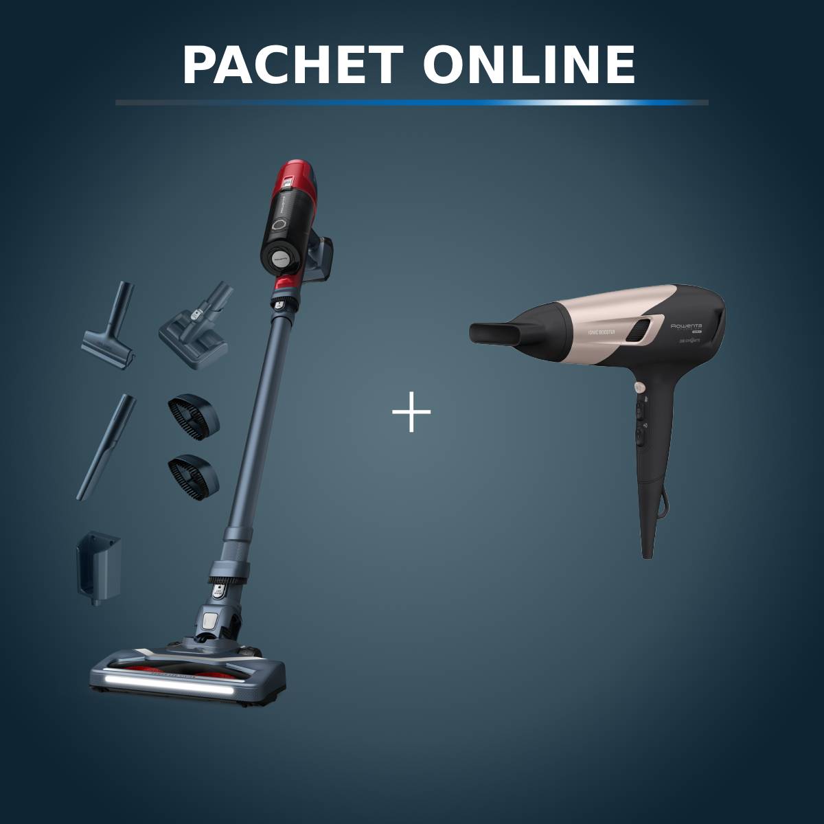 Pachet Rowenta: Aspirator Animal & Uscător