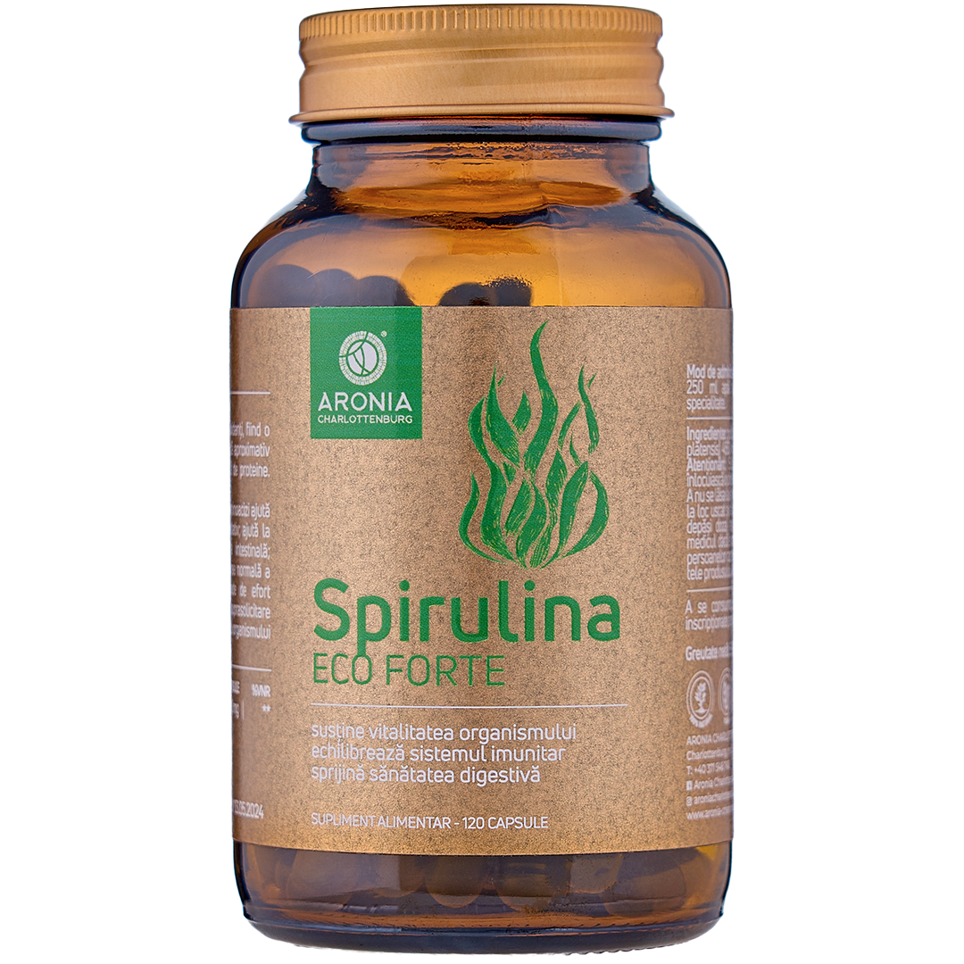 Spirulina ECO Forte Aronia | 120 capsule pentru Energie