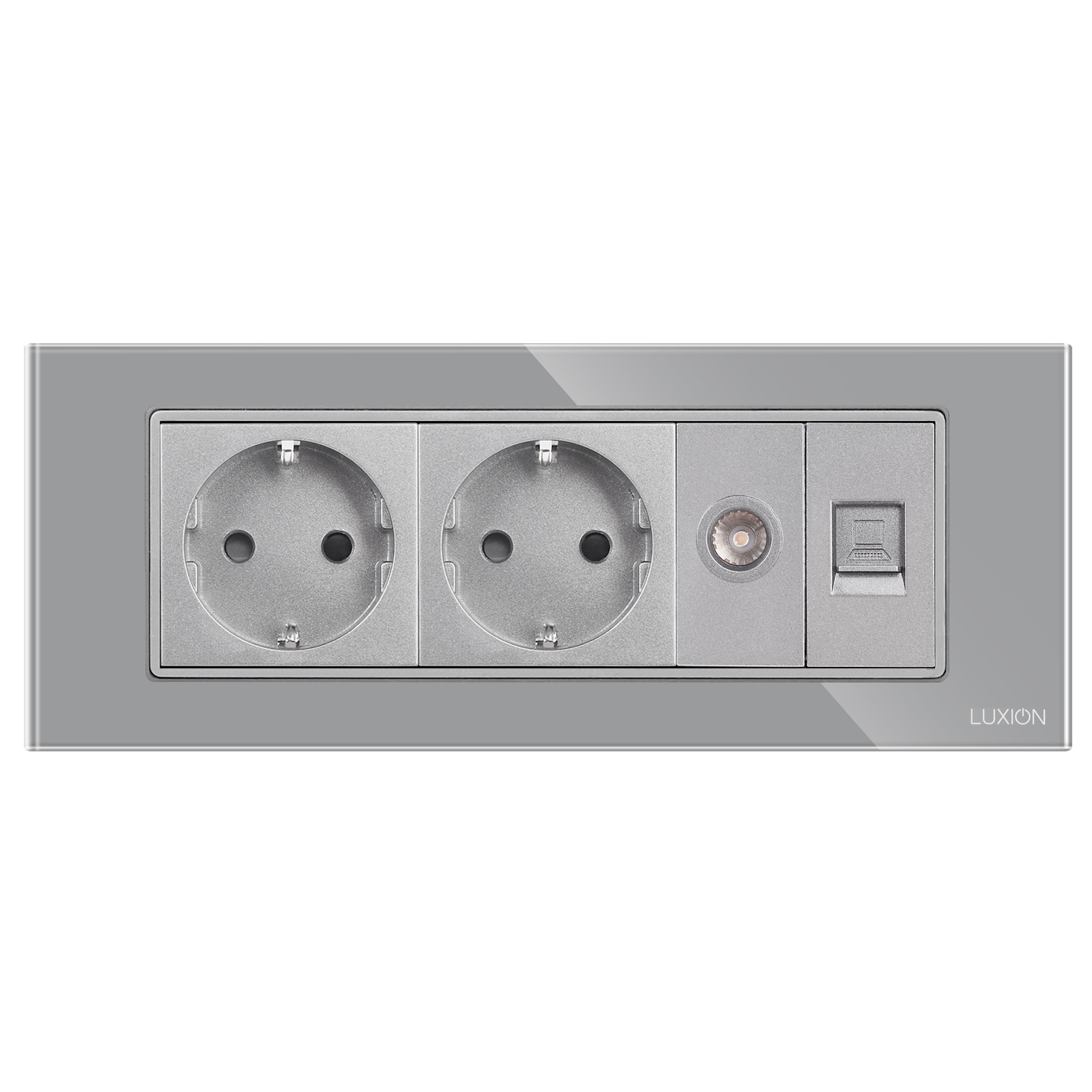 Priza Schuko, TV, Internet Luxion, Sticla, IP44 - imagine 14