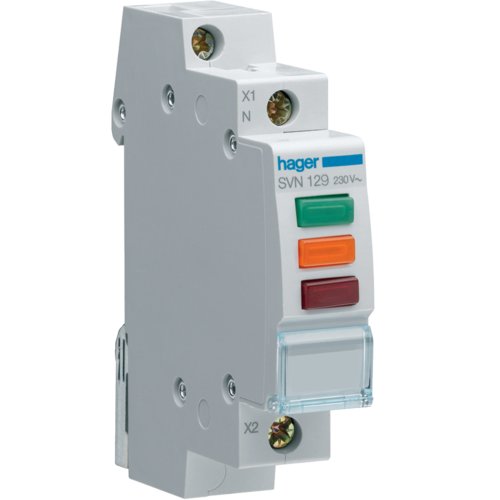 Lampă semnalizare Hager SVN129 3 culori, 230V