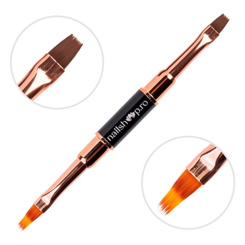 Pensula Gel Nailshop 2-in-1 pentru Ombre & Babyboomer