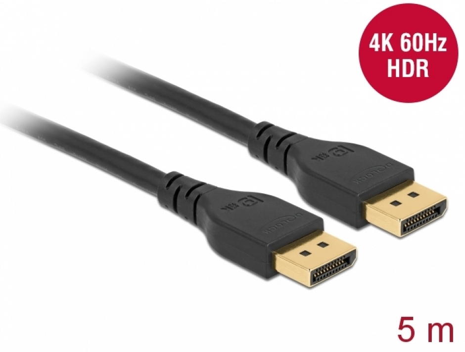 Cablu DisplayPort 4K 5m Delock 85912