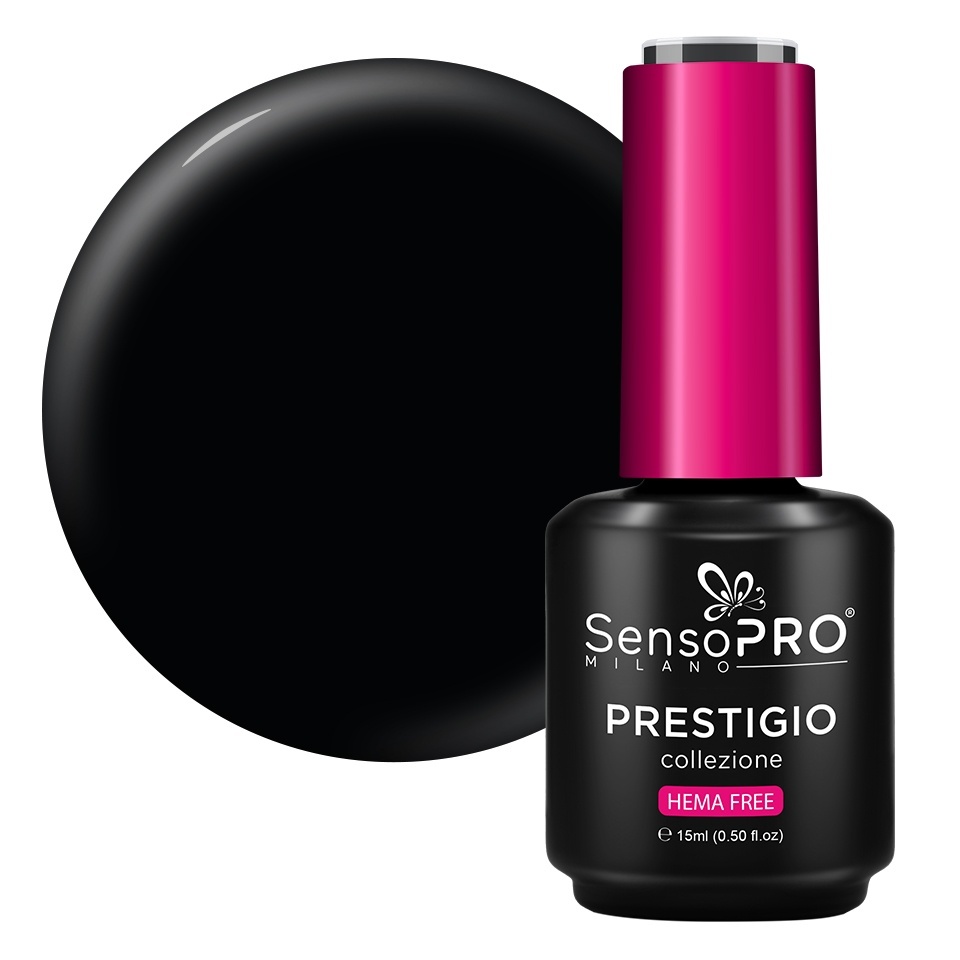 Oja Semipermanenta PRESTIGIO Prestige Black 15ml