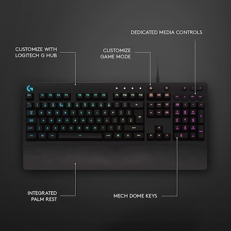 Tastatura Gaming Logitech G213 RGB, Iluminare LIGHTSYNC, Anti-Ghosting - imagine 2