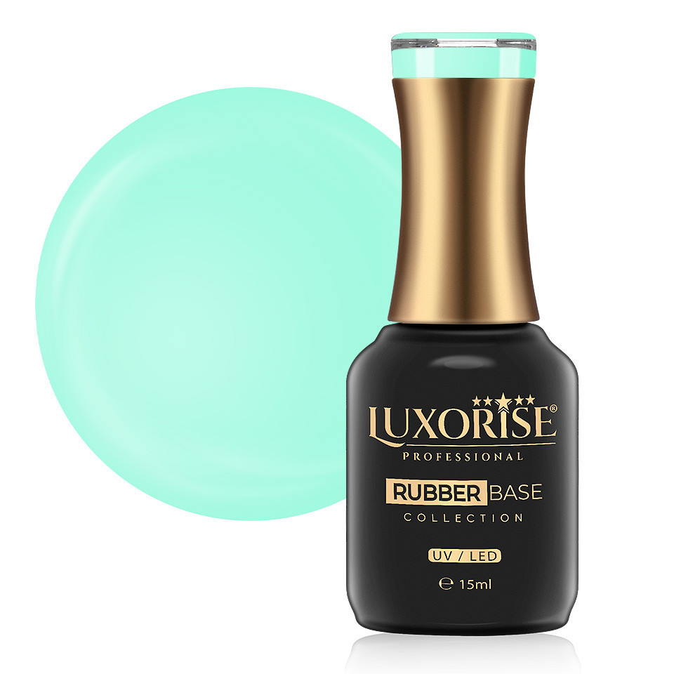 Rubber Base LUXORISE Turquoise 15ml | Flexibilă și Adezivă
