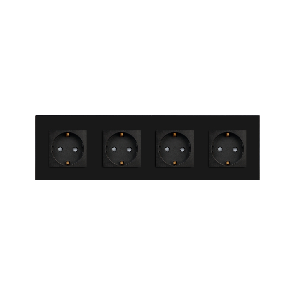 Priza Cvadrupla LUXION cu Rama din Sticlă - imagine 6