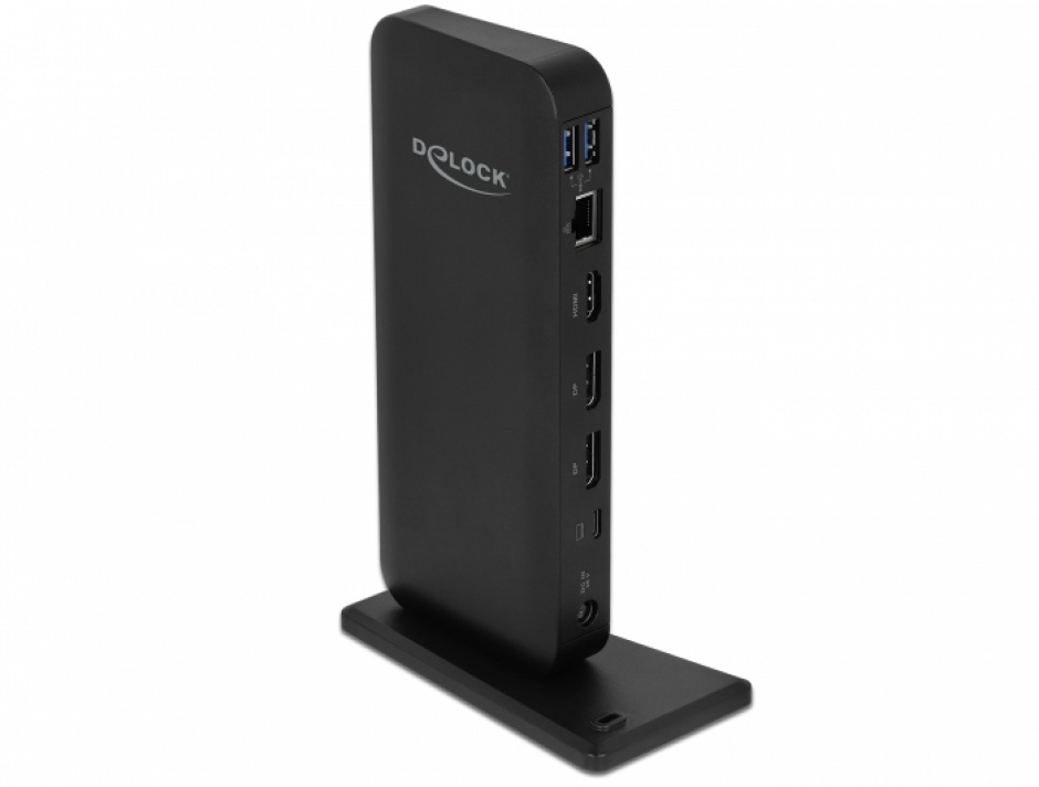 Docking Station USB-C Delock, 3 Monitoare, PD 85W