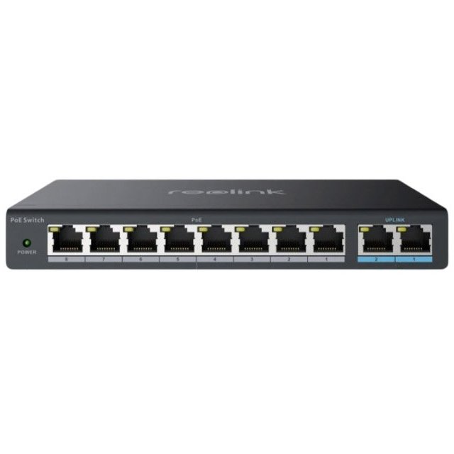 Switch PoE+ Reolink 8 Porturi, 120W, Admin