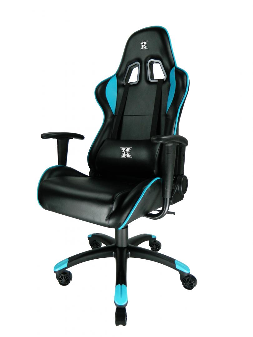 Scaun Gaming SERIOUX Torin Negru-Albastru - Până la 150kg - imagine 4