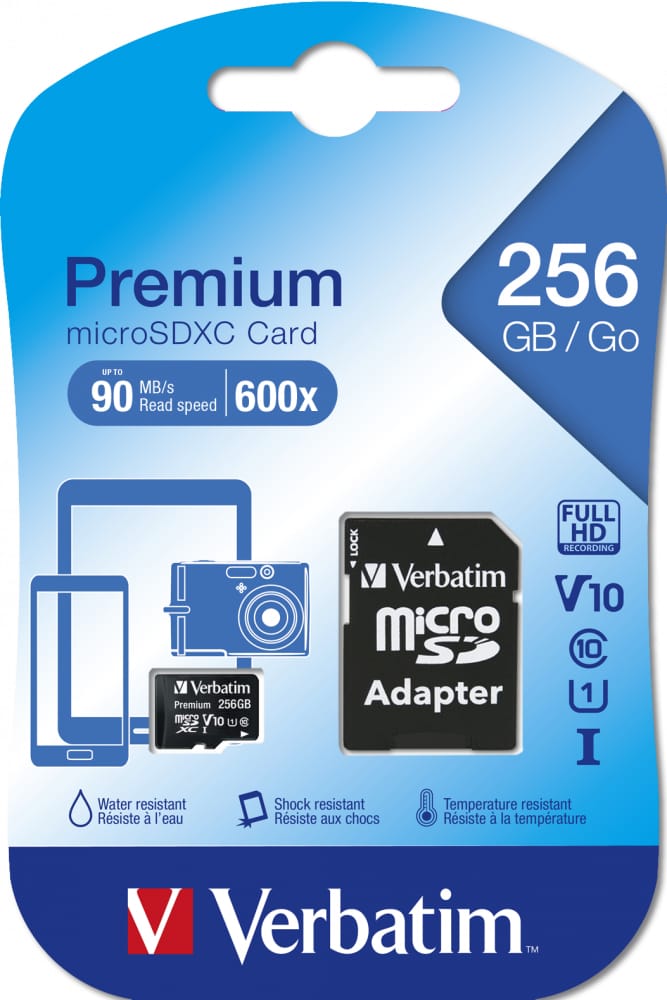 Card Memorare SD 256GB Verbatim Clasa 10 cu Adaptor - imagine 6