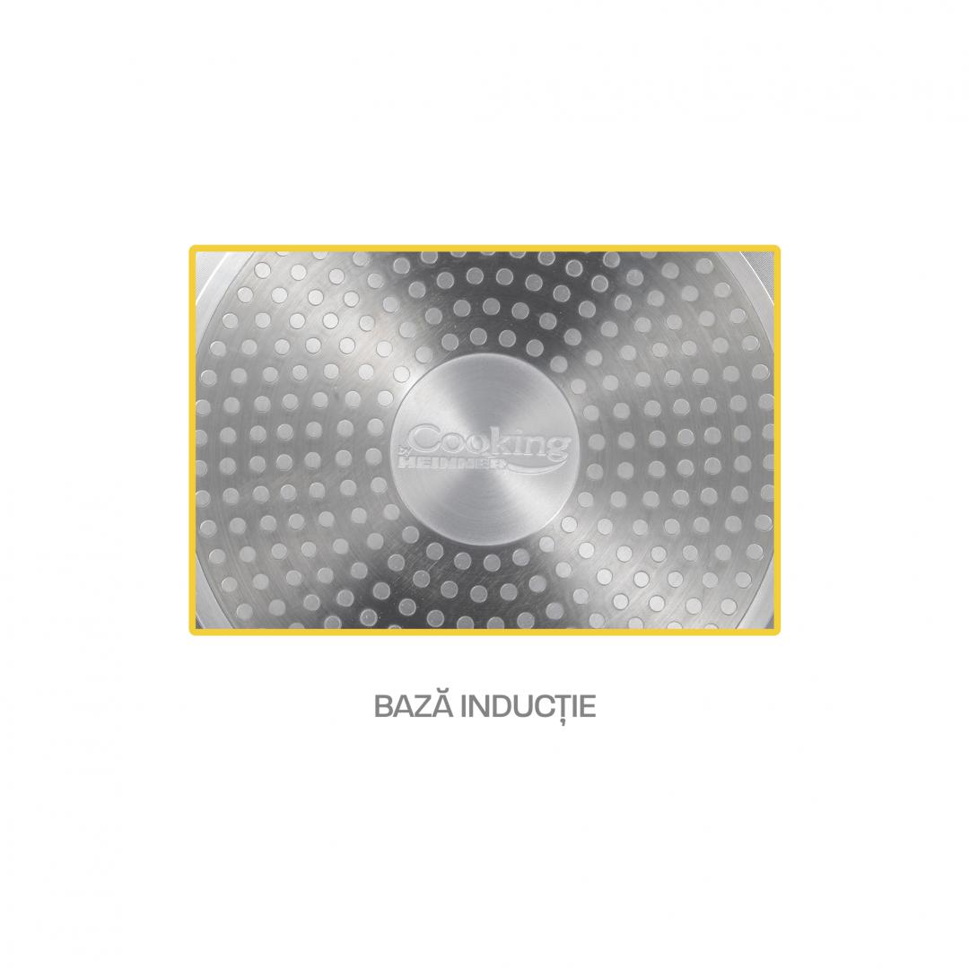 Set Gătit Heinner 5 Piese Aluminiu Presat Culoare Cretă - imagine 8