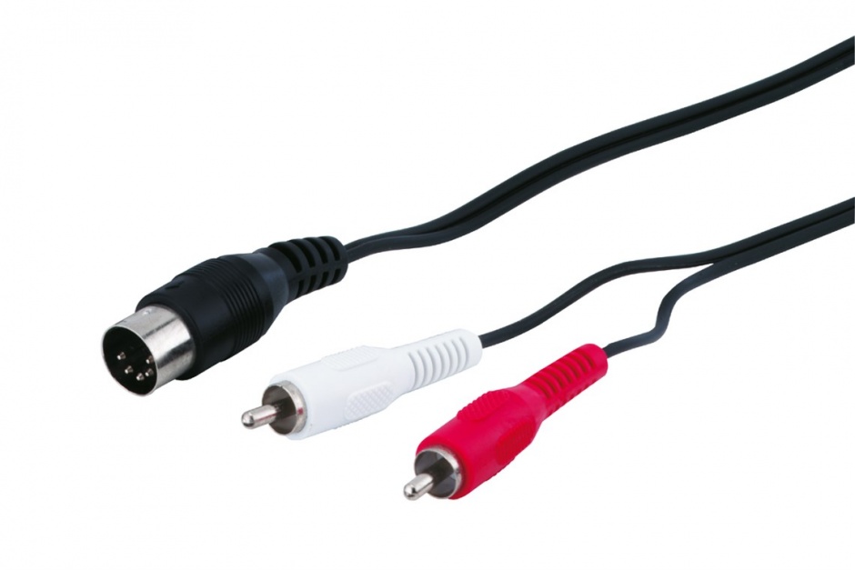 Cablu DIN 5p la 2 RCA, Goobay, 1.5m