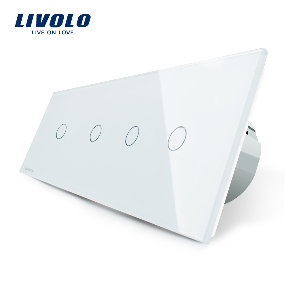 Intrerupator Touch Livolo 4 Butoane, Sticla