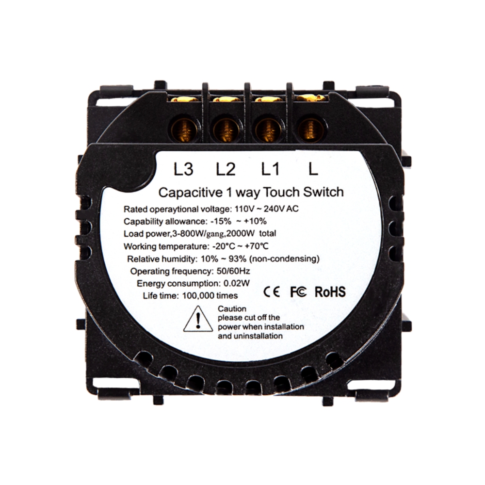 Modul Intrerupator Triplu Touch Luxion, Sticla - imagine 4