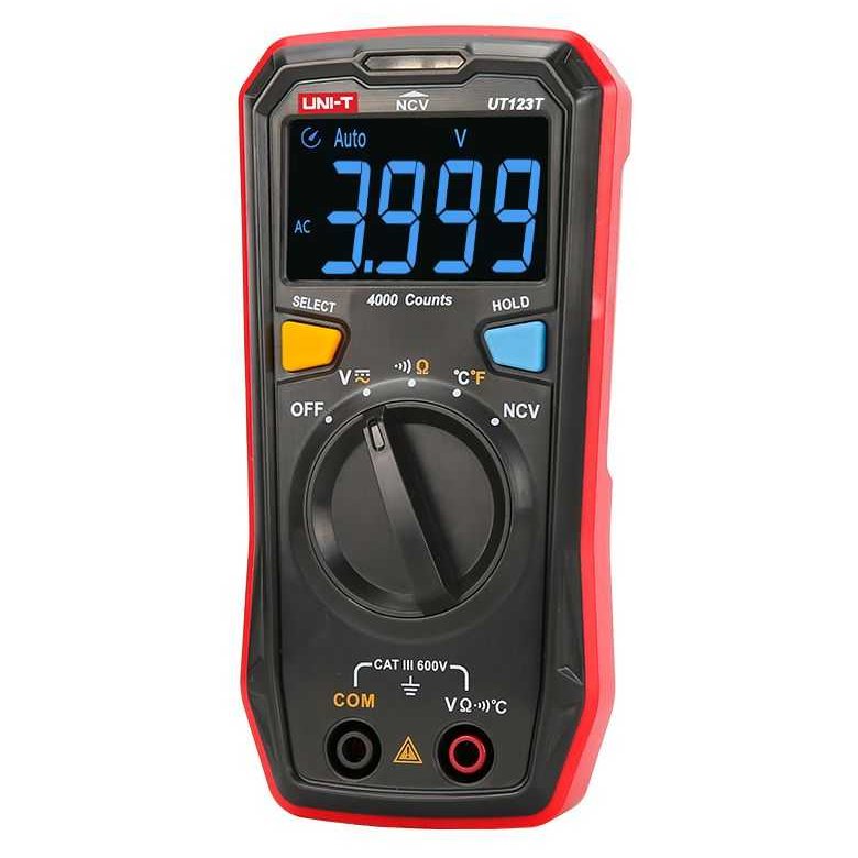 Multimetru de buzunar Uni-T UT123T, compact, uz casnic