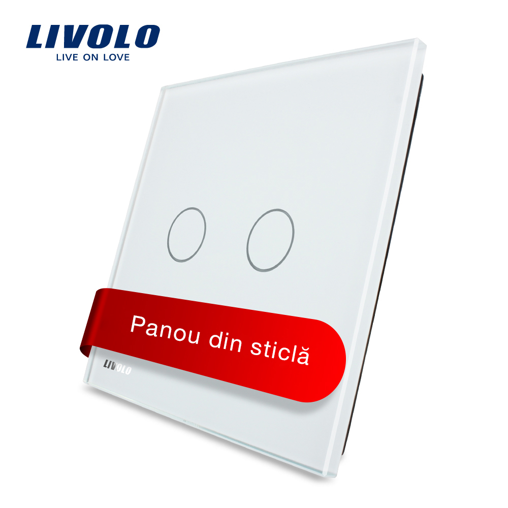 Întrerupator Dublu Touch Livolo din Sticlă