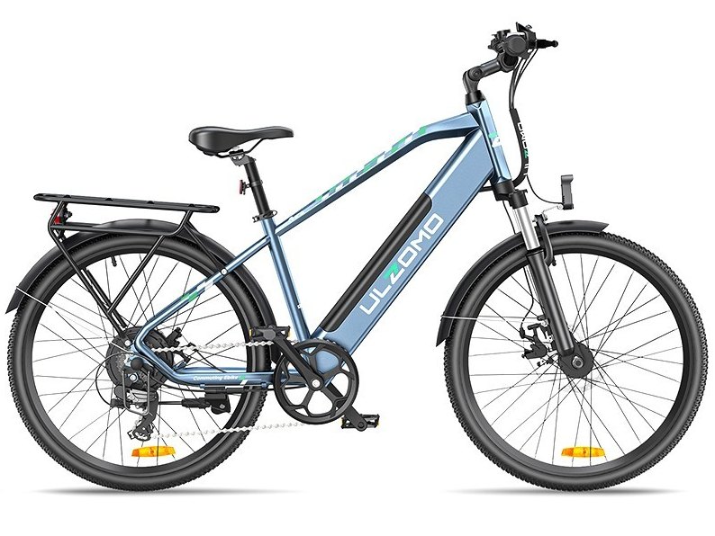 Ulzomo ULZM26-BL: Bicicletă Electrică 100km Autonomie