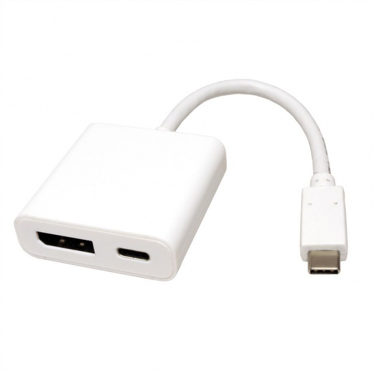 Adaptor USB-C la DisplayPort Roline, 4K@60Hz