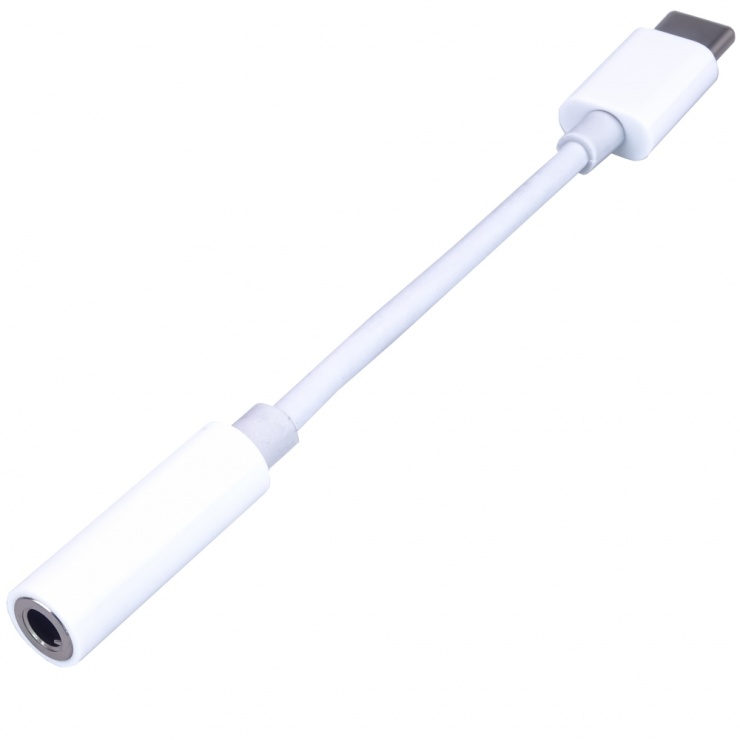 Adaptor USB-C la Jack 3.5mm DAC Alb, OEM