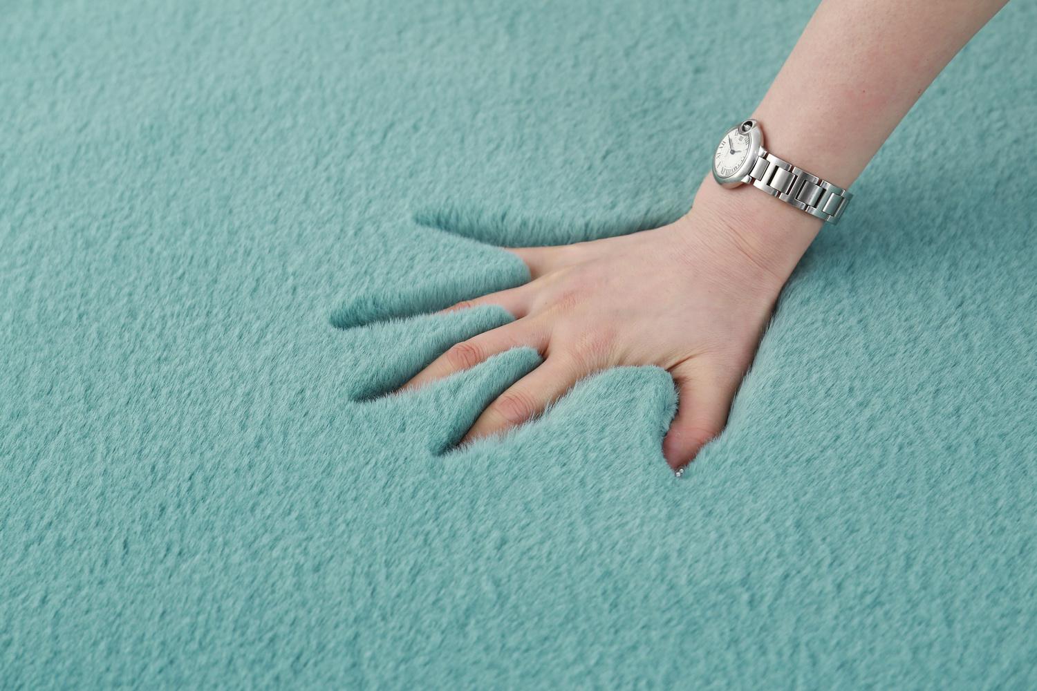 Covor Heinner Shaggy Soft Turcoaz 200x300 cm - Blanita Pufoasa - imagine 2