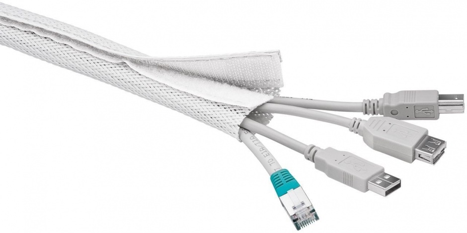 Plasa cabluri Goobay 1.8m, Alb