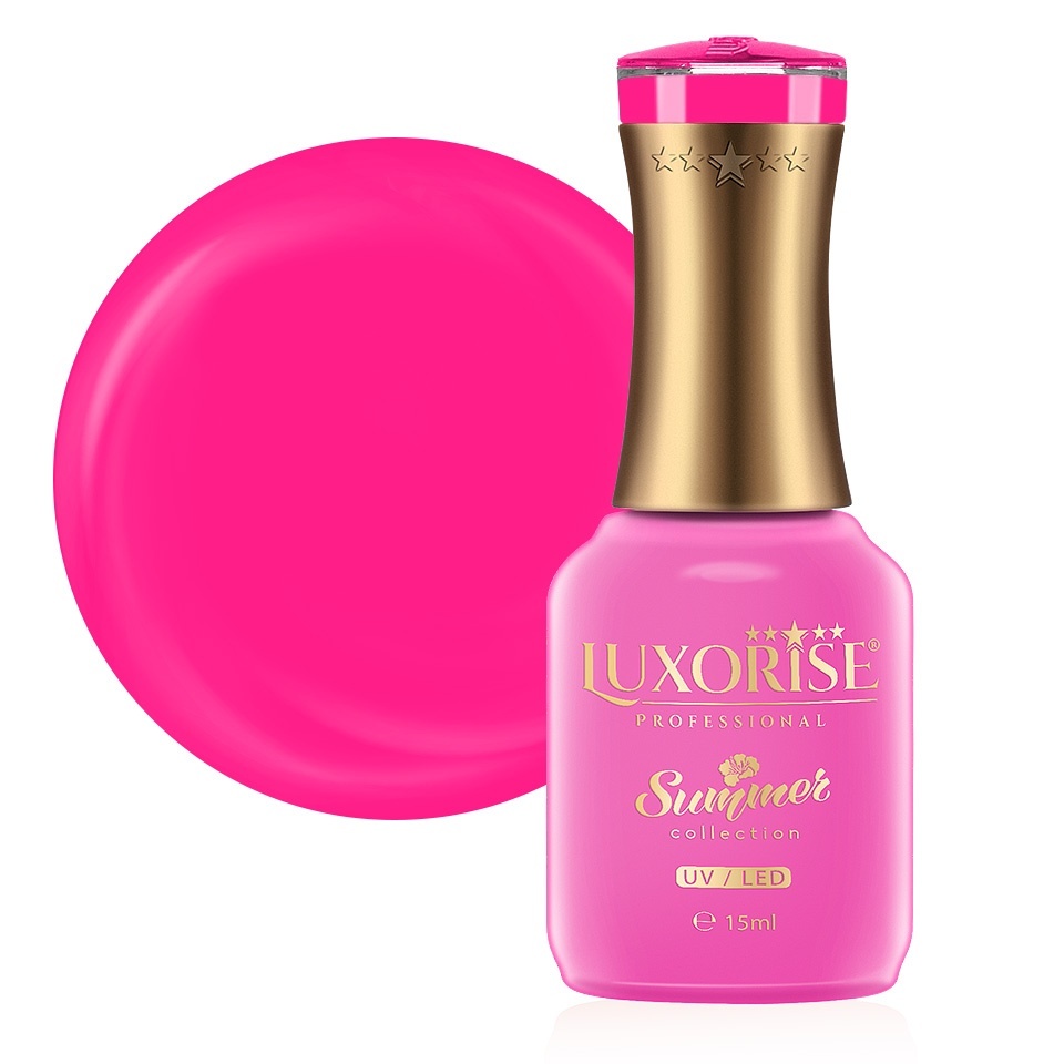 Oja Semipermanenta LUXORISE Spicy Raspberry 15ml - imagine 2