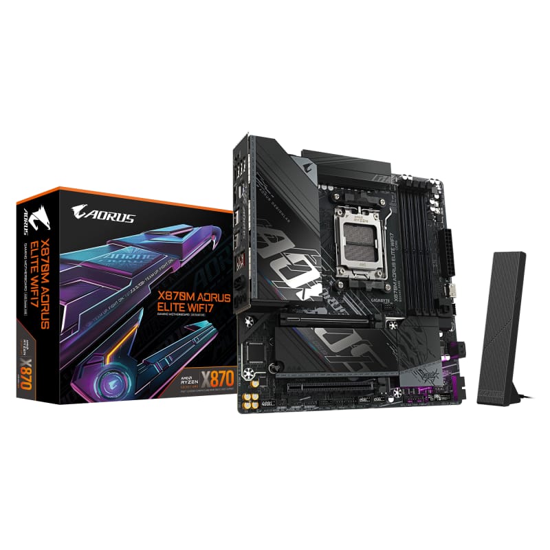 Placă de bază GIGABYTE X870M AORUS ELITE WIFI7 AM5 mATX - imagine 2