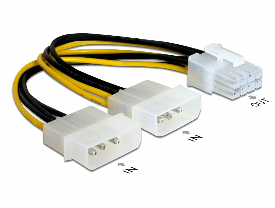 Cablu PCI-E 8 Pin Delock 15cm, Molex