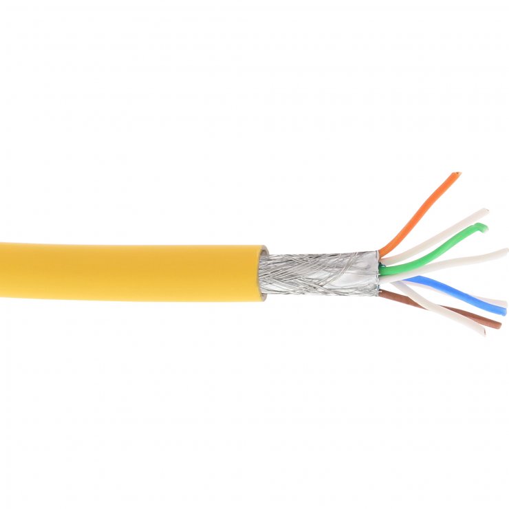Rola 100m Cablu RJ45 Cat.6A S/FTP InLine Galben