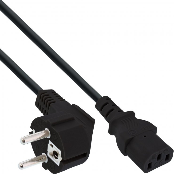 Cablu Alimentare PC 3m Inline, Schuko C13 în Unghi