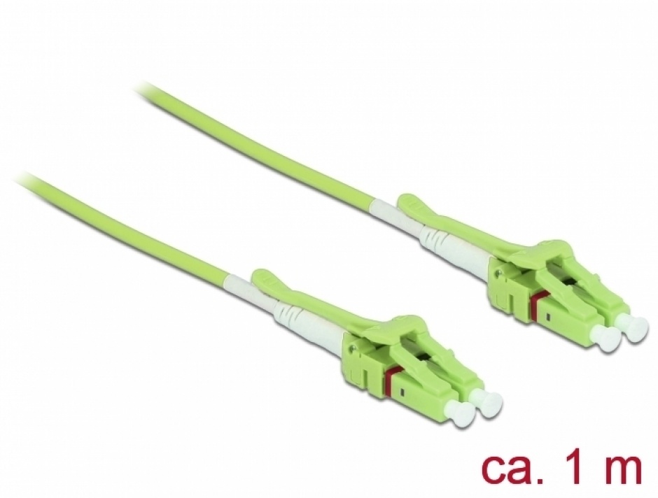 Cablu Fibra Optica LC-LC OM5 Uniboot 1m Delock