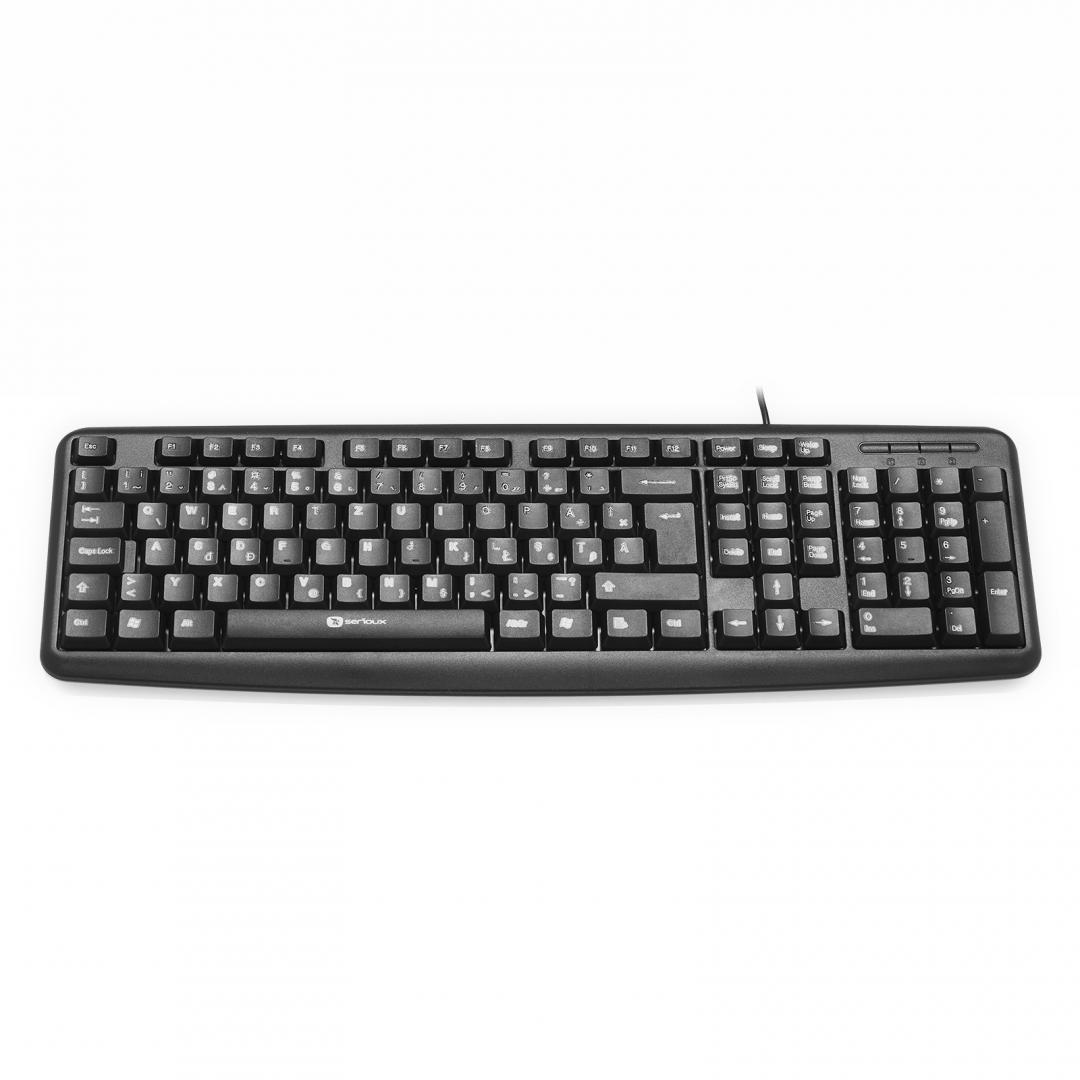 Tastatură SERIOUX 9400 Cu fir RO Layout Neagră - 104 Taste - imagine 3