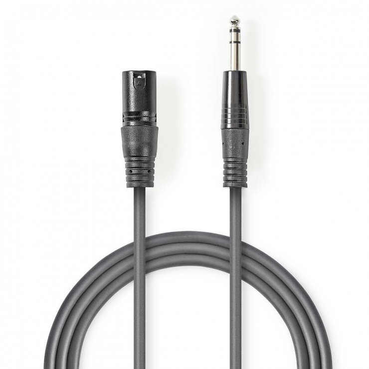 Cablu Audio Jack 6.35mm la XLR 3P Nedis 1.5m