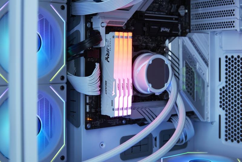 Memorie RAM Kingston DDR5 64GB 6000MHz RGB FURY Beast White - imagine 19