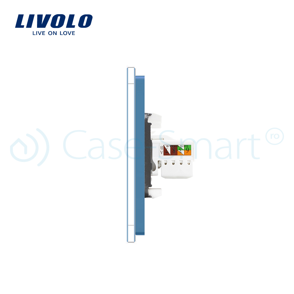 Priză Cvadruplă Livolo Sticlă, TV și Internet - imagine 13