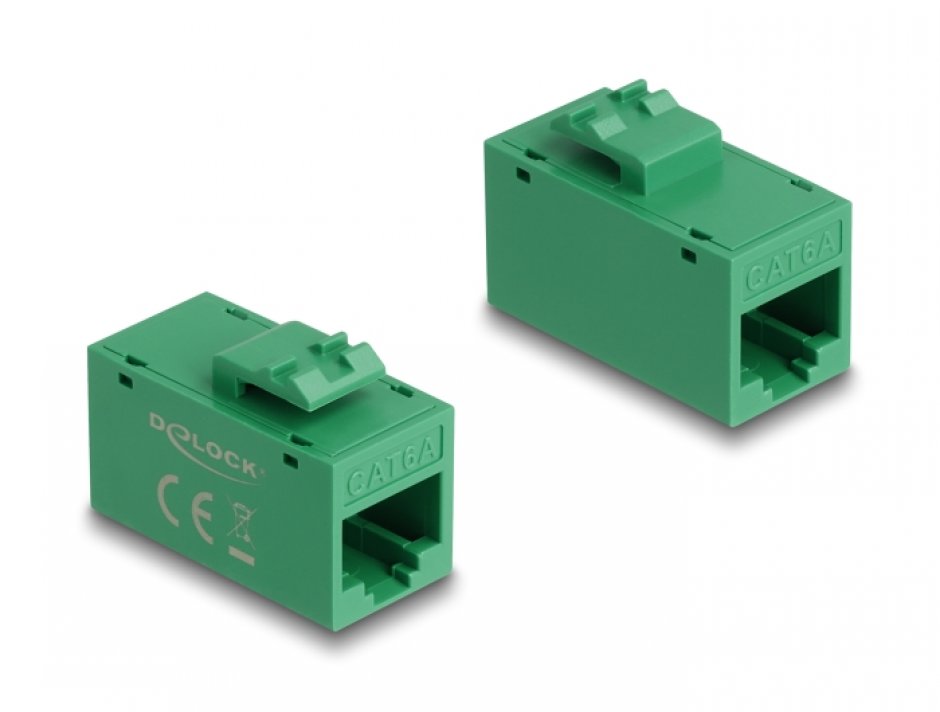 Keystone RJ45 Cat.6A UTP Verde Delock