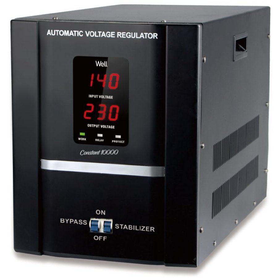 Stabilizator Tensiune Well 10000VA, 6000W, Monofazic