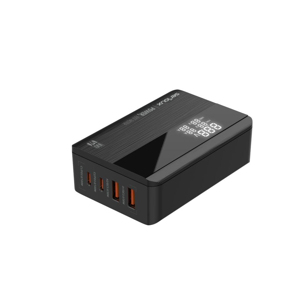 Încărcător Rețea Serioux 100W GAN Quick Charge 4 Porturi - imagine 3