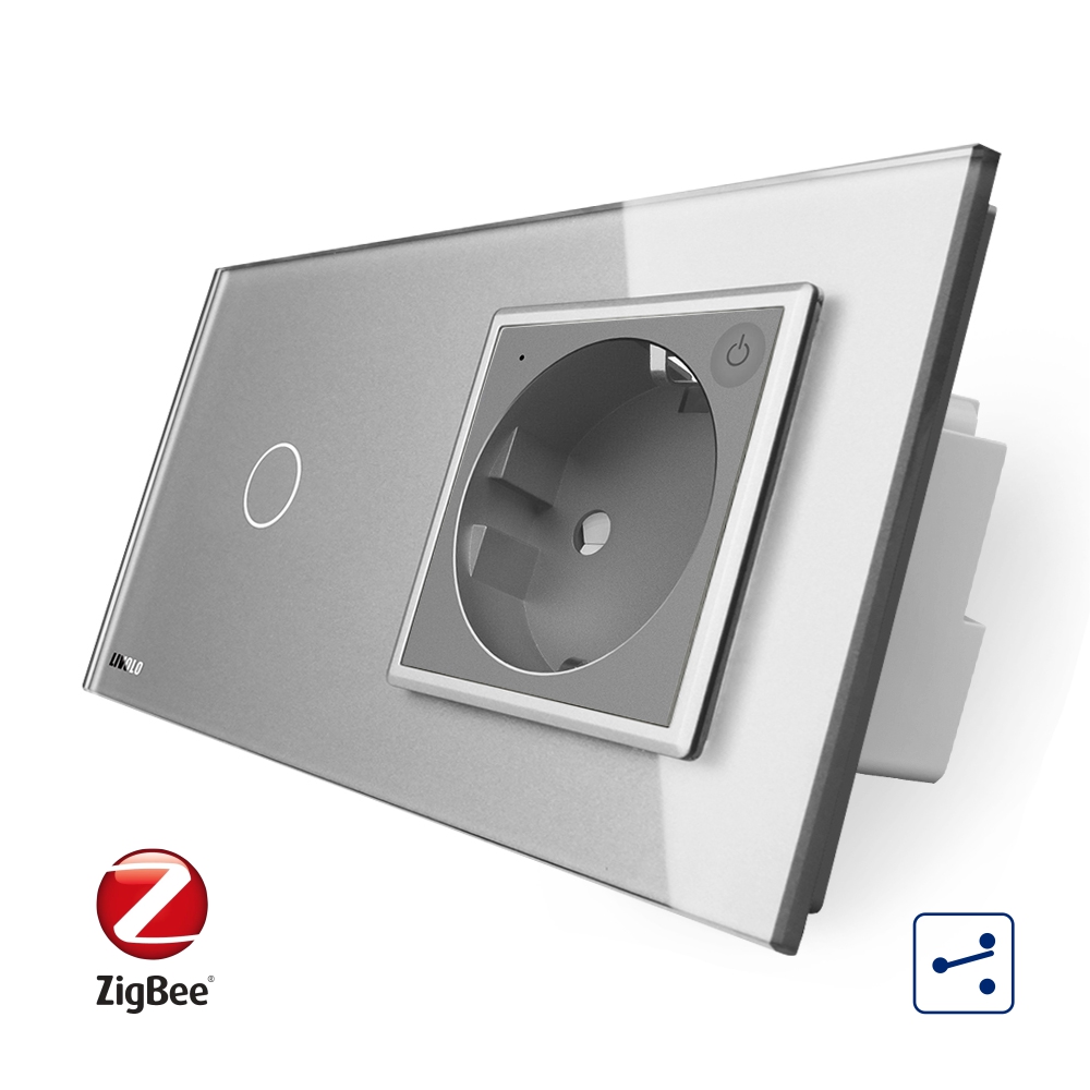 Intrerupator ZigBee Livolo cu Priza si Sticla - imagine 13