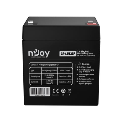 Acumulator NJOY GP4.5121F 12V VRLA - Fără Întreținere - imagine 3