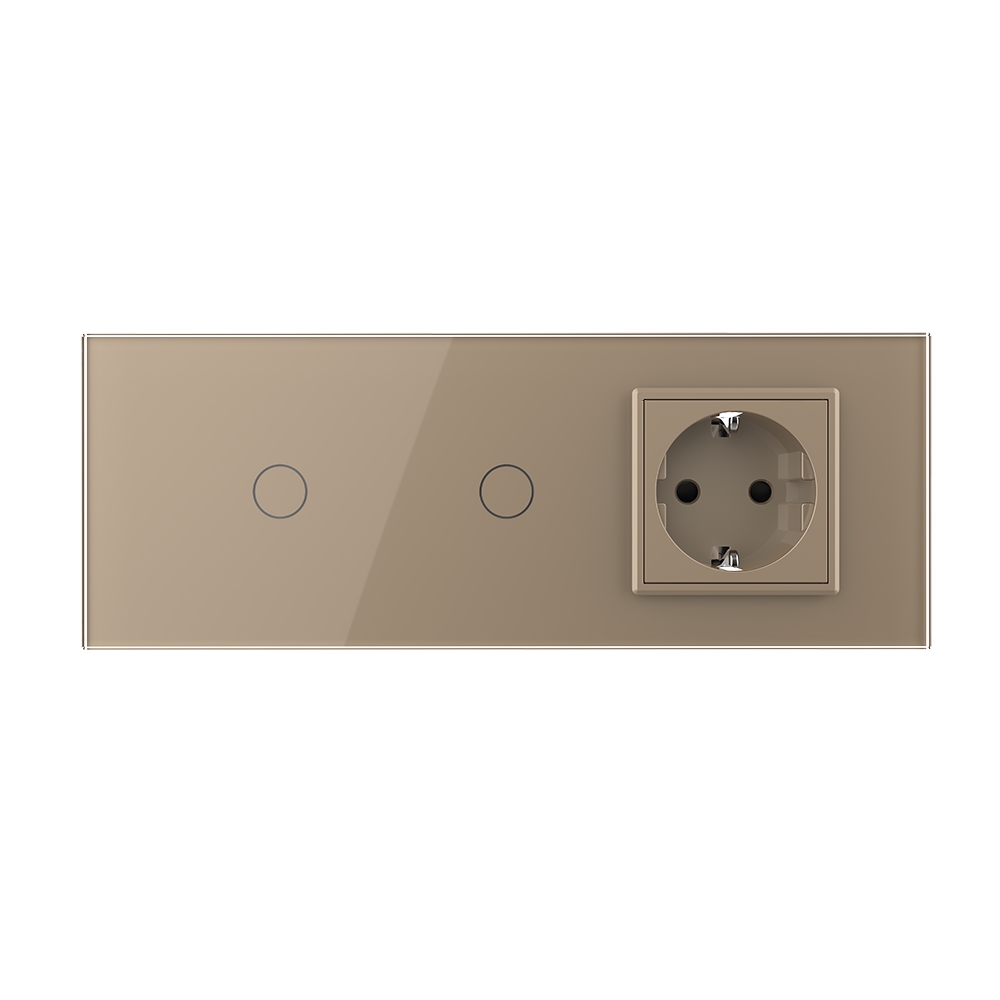 Intrerupator Priza Livolo Sticla 2+S+P - imagine 10