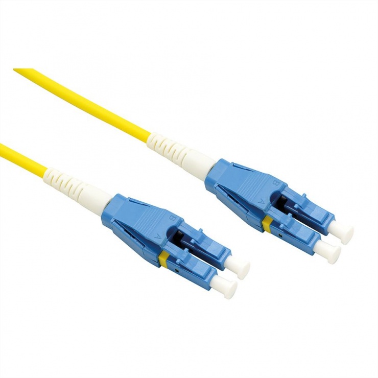 Cablu Fibra Optica LC-LC Duplex OS2 5m Roline