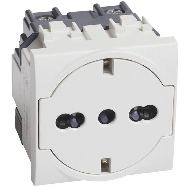 Priza Plata 2 Module Bticino Living Light Alb