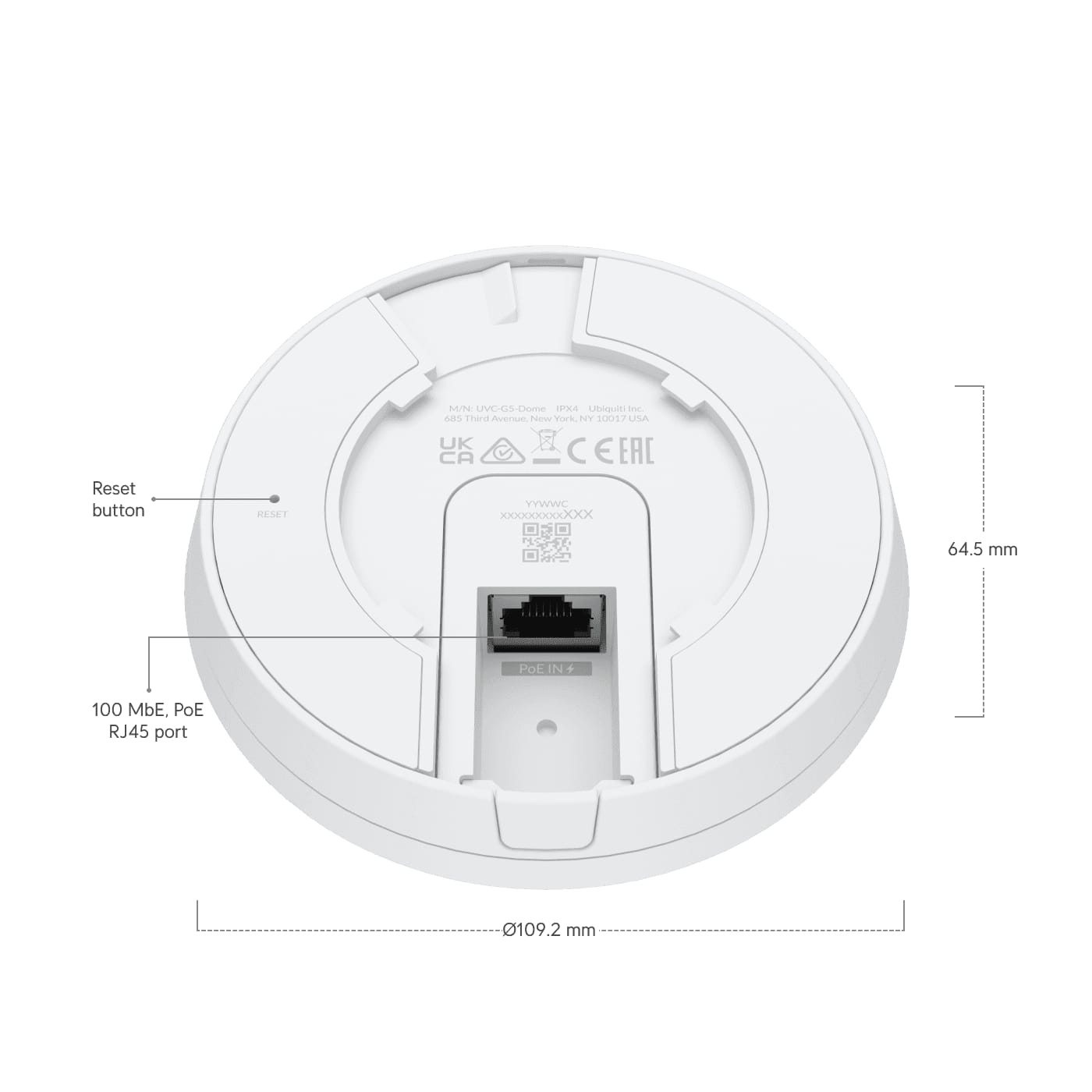 Cameră Supraveghere Ubiquiti G5 Dome 4MP, IR, Microfon, PoE - imagine 17