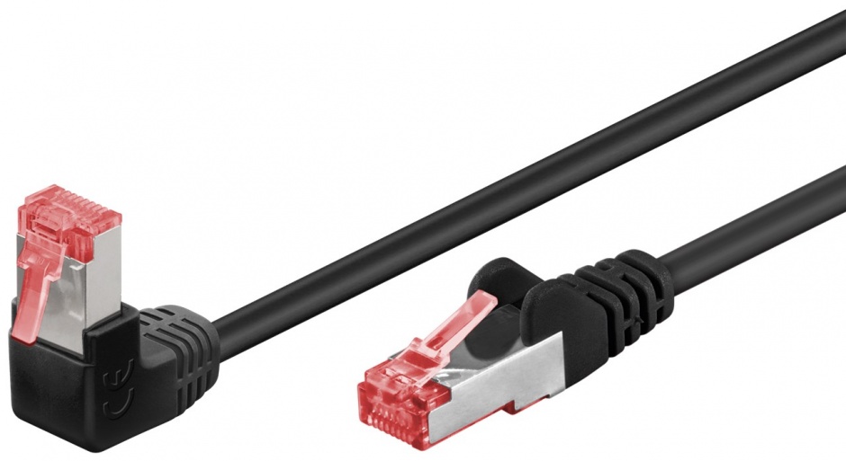 Cablu Cat.6 SFTP Goobay 0.25m, Unghi 90°