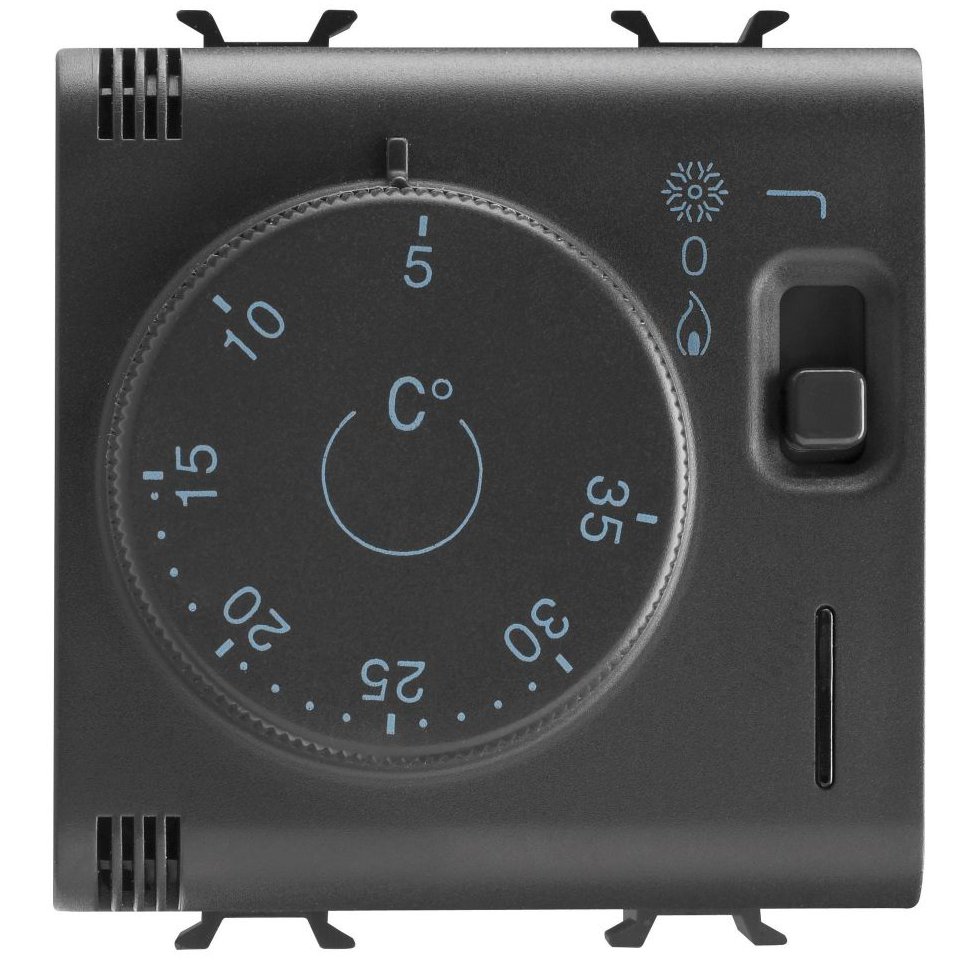 Termostat 2M Gewiss Chorus GW12705, Negru
