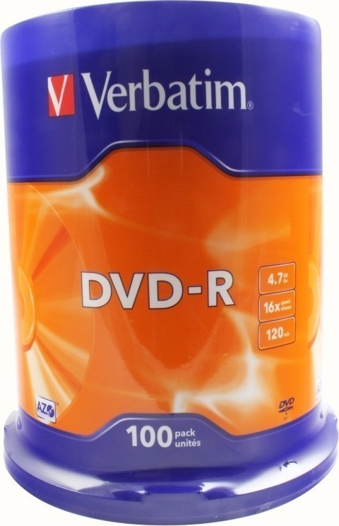 DVD-R Verbatim 4.7GB 100 buc - Stocare Sigură și Rapidă