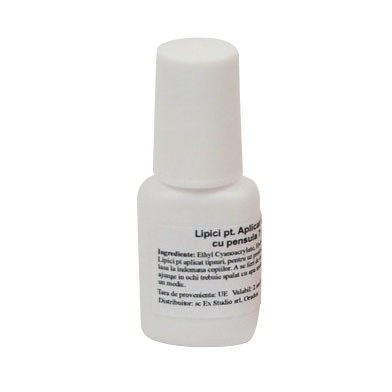 Lipici Tips cu Pensulă Nailshop 7g - Uscare Rapidă